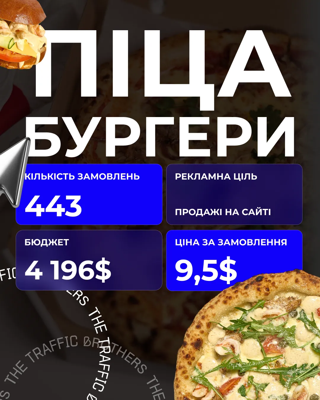 Доставка піци та бургерів